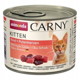 ANIMONDA Carny Kitten Wołowina Indyk - mokra karma dla kota - 200 g