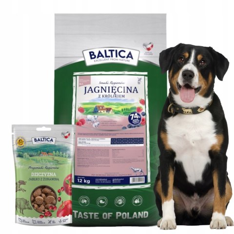 BALTICA JAGNIĘCINA Z KRÓLIKIEM 12KG M/L PYSZNY GRATIS