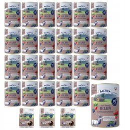 BALTICA JELEŃ Z OWOCAMI LEŚNYMI 24X400 PUSZKI DLA PSA MOKRA KARMA