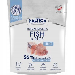 Baltica Adult Fish&Rice Light M 1kg Karma dietetyczna na średnich ras