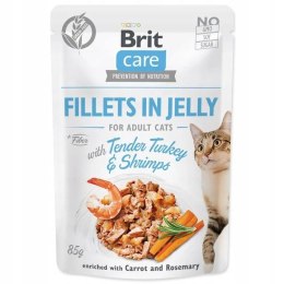Brit Care Cat Fillets In Jelly Tender Turkey&Shrimps 85g