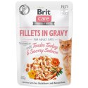 Brit Fillets in Gravy For Adult Cats with Tender Turkey Savory Salmon 85g