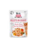 Brit Fillets in Gravy For Adult Cats with Tender Turkey Savory Salmon 85g