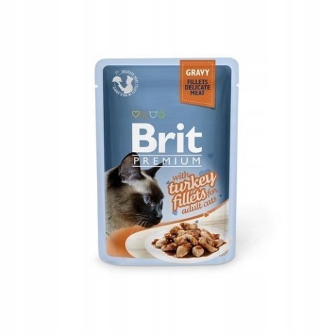 Brit Premium Cat Turkey fillets in gravy 85g indyk