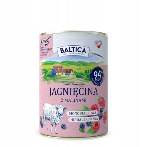 KARMA MONOPROTEINOWA JAGNIĘCINA 12X400 BALTICA VETPRIME