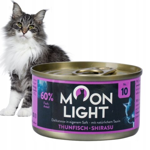 MOONLIGHT DINNER Nr10 Puszka DLA KOTA TUŃCZYK I SHIRASU 80g