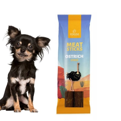 POKUSA FEEL THE WILD mięsne gryzaki 2szt. struś dla psa 50g