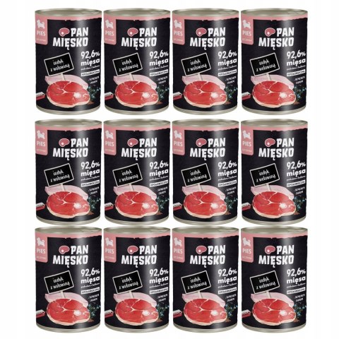 Pan Mięsko Indyk z wołowiną PUPPY 12X400 Zestaw Puszki SZCZENIAK