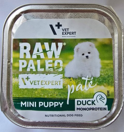 RAW PALEO DUCK PATE MINI PUPPY alu tray 150g