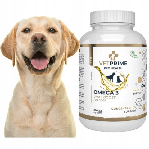 VetPrime Pro Health OMEGA 3 VITAL BOOST for dogs 60 kapsułek 33/22