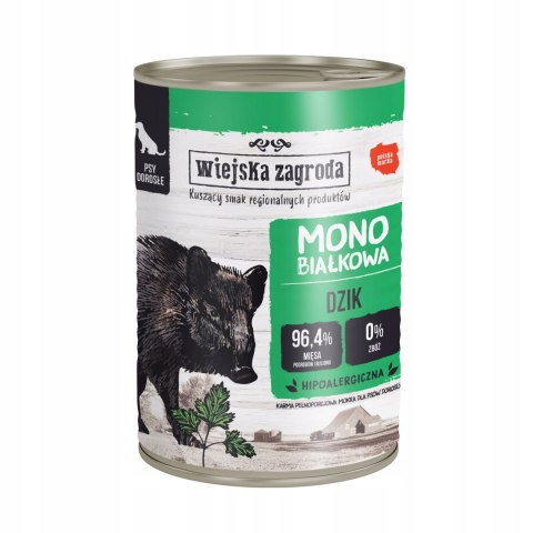 Wiejsjka Zagroda Mix MONO (królik) smaków dla psa dorosłego 12X400