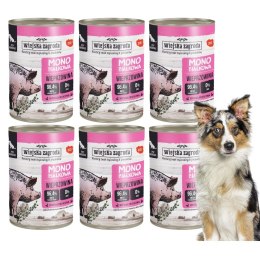 Wiejska Zagroda Karma mokra dla psa Monobiałkowa Wieprzowina ZESTAW 6 X 400