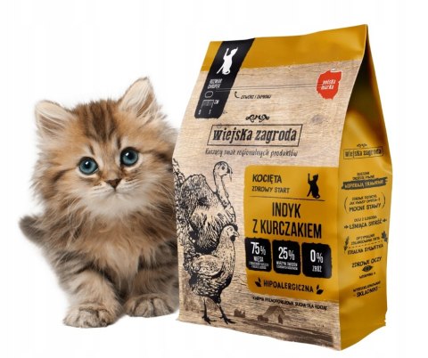 Wiejska Zagroda Sucha karma dla kociąt Indyk z kurczakiem 1,6 kg kocięta