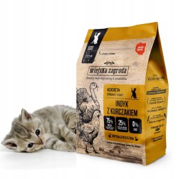 Wiejska Zagroda indyk z kurczakiem 0,4 kg kocięta