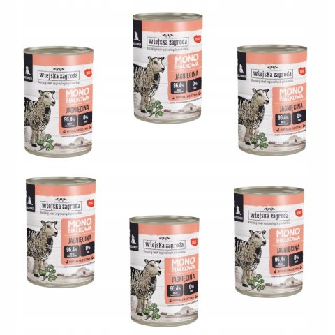 ZESTAW Wiejska Zagroda Karma dla psa Monobiałkowa Indyk SZCZENIAK 12X 400G