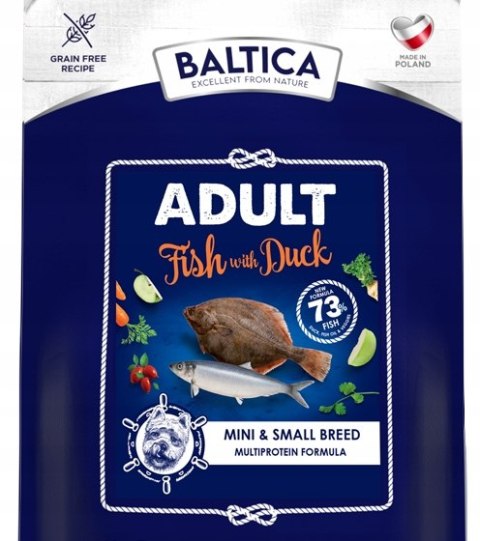 BALTICA ADULT Baltic Fish & Duck/ z ryb bałtyckich z kaczką XS/S 1kg