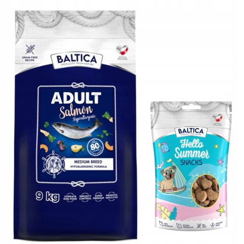 BALTICA ADULT SALMON MEDIUM 9kg + SMACZKI