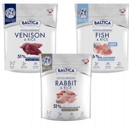BALTICA PAKIET PRÓBNY ADULT LAMB RABBIT VENISON 3X1KG RASY ŚREDNIE