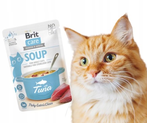 BRIT TUNA SOUP CARE Bezzbożowa MOKRA karma dla KOTÓW tuńczyk 75g