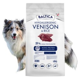 Baltica Adult Venison&Rice M 12kg Dziczyzna Karma ŚREDNIE CHRUPKI