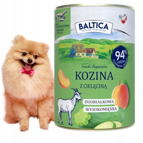 Baltica dla psa kozina z cielęciną 400g morela z cukinią