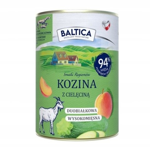 Baltica dla psa kozina z cielęciną 400g morela z cukinią