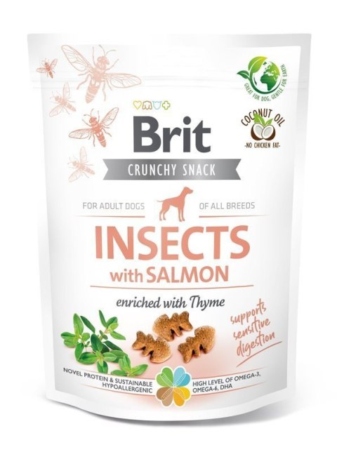 Brit Crunchy Cracker INSECT&SALMON przysmak dla PSA