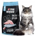 "Pan Miesko KURCZAK Z PSTRAGIEM 5KG KARMA DLA KOTA".