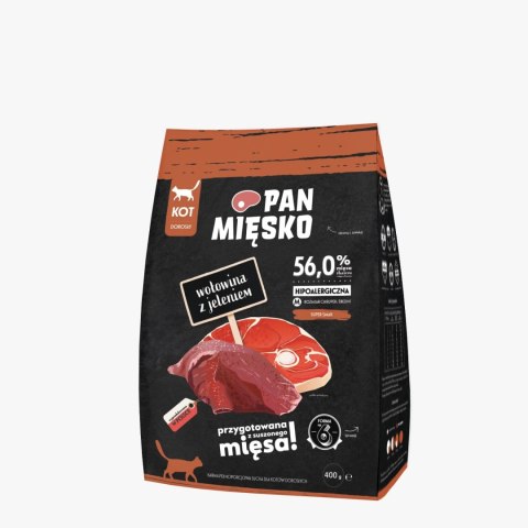 Pan Mięsko karma sucha dla kota Wołowina z jeleniem M 400g
