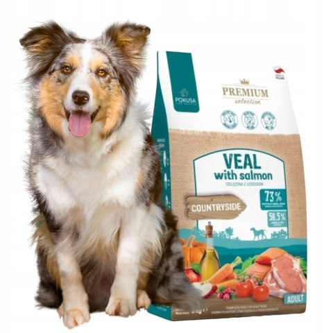 Pokusa Veal&Salmon CIELĘCINA Z ŁOSOSIEM 3kg Bezzbożowa JABŁKA DYNIA