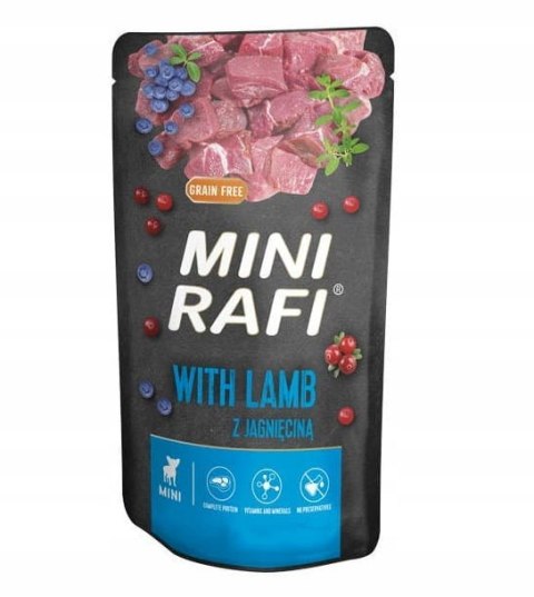 RAFI mini saszetka dla psa 150 g jagniecina z borówką i żurawiną