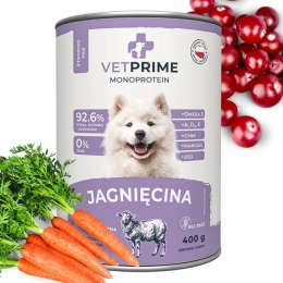 VetPrime Monoprotein Jagnięcina - Karma Mokra dla Psów Dorosłych 400g