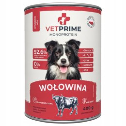 VetPrime Monoprotein Wołowina - Karma Mokra dla Psów Dorosłych 400g