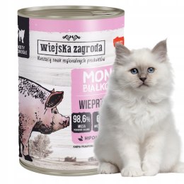 Wiejska Zagroda Monobiałkowa Wieprzowina dla kota 400g