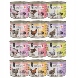 Wiejska Zagroda Zestaw Mono 12x200 MIX SMAKÓW DLA KOTA DOROSŁEGO