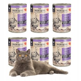 Wiejska Zagroda dla Kota 6x400g Kurczak z kaczką PUSZKI DLA KOTA