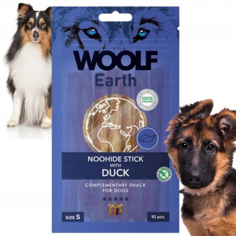 Woolf Earth NOOHIDE S Stick with Duck brit kaczka PAŁECZKI GRYZAKI Z KACZKĄ