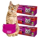 3 BOXY WHISKAS Klasyczne Posiłki drób/janię/woł/sos 120X85G (3X40X85)