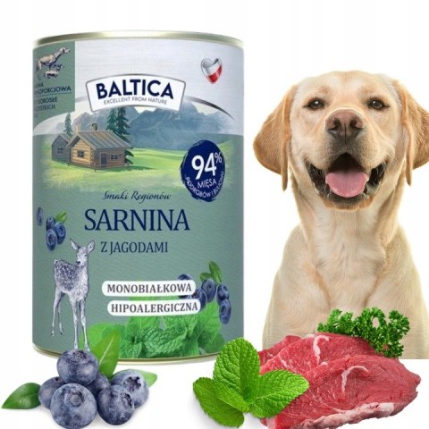 BALTICA 12X400 ZESTAW PUSZEK JAGNIĘCINA KOZINA JELEŃ NAJLEPSZE SMAKI