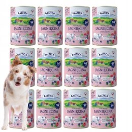 BALTICA 12 x 400g Karma mokra jagnięcina z malinami