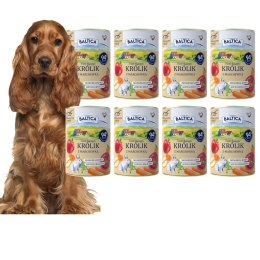 BALTICA Karma mokra królik z marchewką 8x400g