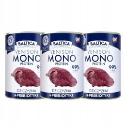 BALTICA MONOBIAŁKOWA VENISON KARMA DLA PSA DZICZYZNA 400G