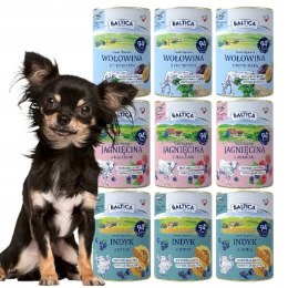 BALTICA WOŁOWINA INDYK JAGNIĘCINA 9x400 Mokra karma Puszki