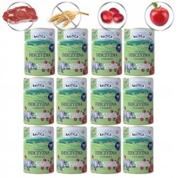 BALTICA ZESTAW PUSZEK DZICZYZNA Z ŻURAWINĄ 12X400 MONOPROTEINOWA