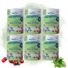 BALTICA ZESTAW PUSZEK DZICZYZNA Z ŻURAWINĄ 6X400 MONOPROTEINOWA