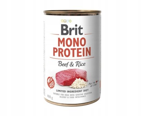 BRIT MONO PROTEIN LAMB & RICE TUNA BEEF TURKEY 24x400 g ZESTAW PUSZEK