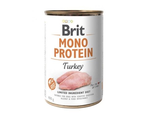 BRIT MONO PROTEIN LAMB & RICE TUNA BEEF TURKEY 24x400 g ZESTAW PUSZEK