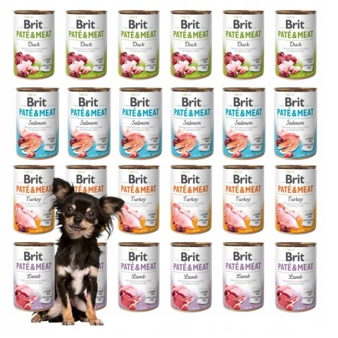 BRIT PATE MEAT 24X400 LAMB SALMON DUCK