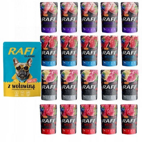 DOLINA NOTECI RAFI SASZETKI PREMIUM MIX 20x500g mega pakiet NAJLEPSZE SMAKI