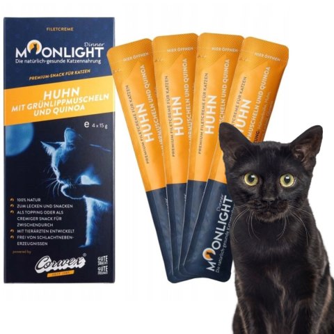 MOONLIGHT DINNER CREME SOS POLEWA PRZYSMAK DLA KOTA 16x15g ZESTAW
